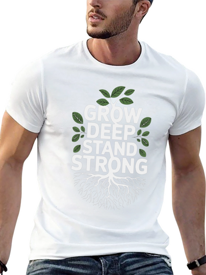Grow Deep Stand Strong Tree Graphic Tee