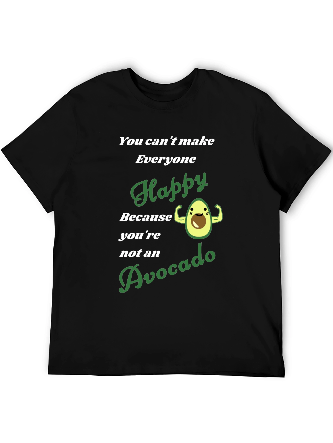 Avocado Happy Graphic T-Shirt - Mens Black Tee