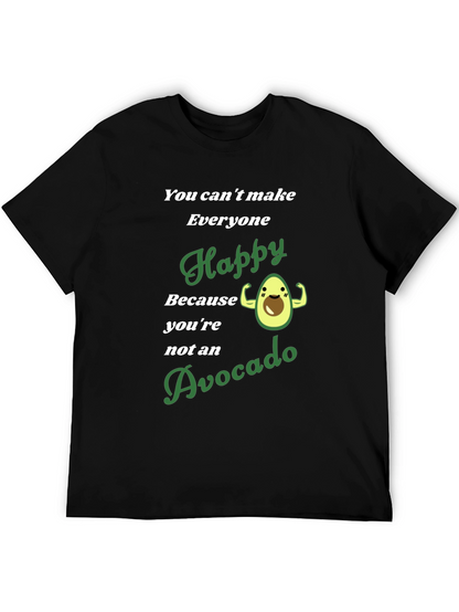Avocado Happy Graphic T-Shirt - Mens Black Tee