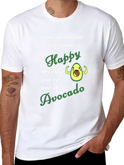Avocado Happy Graphic T-Shirt - Mens Black Tee