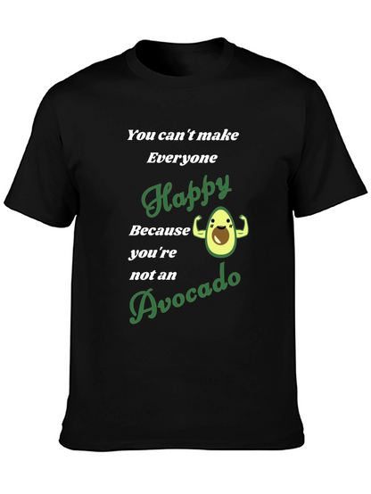 Avocado Happy Graphic T-Shirt - Mens Black Tee
