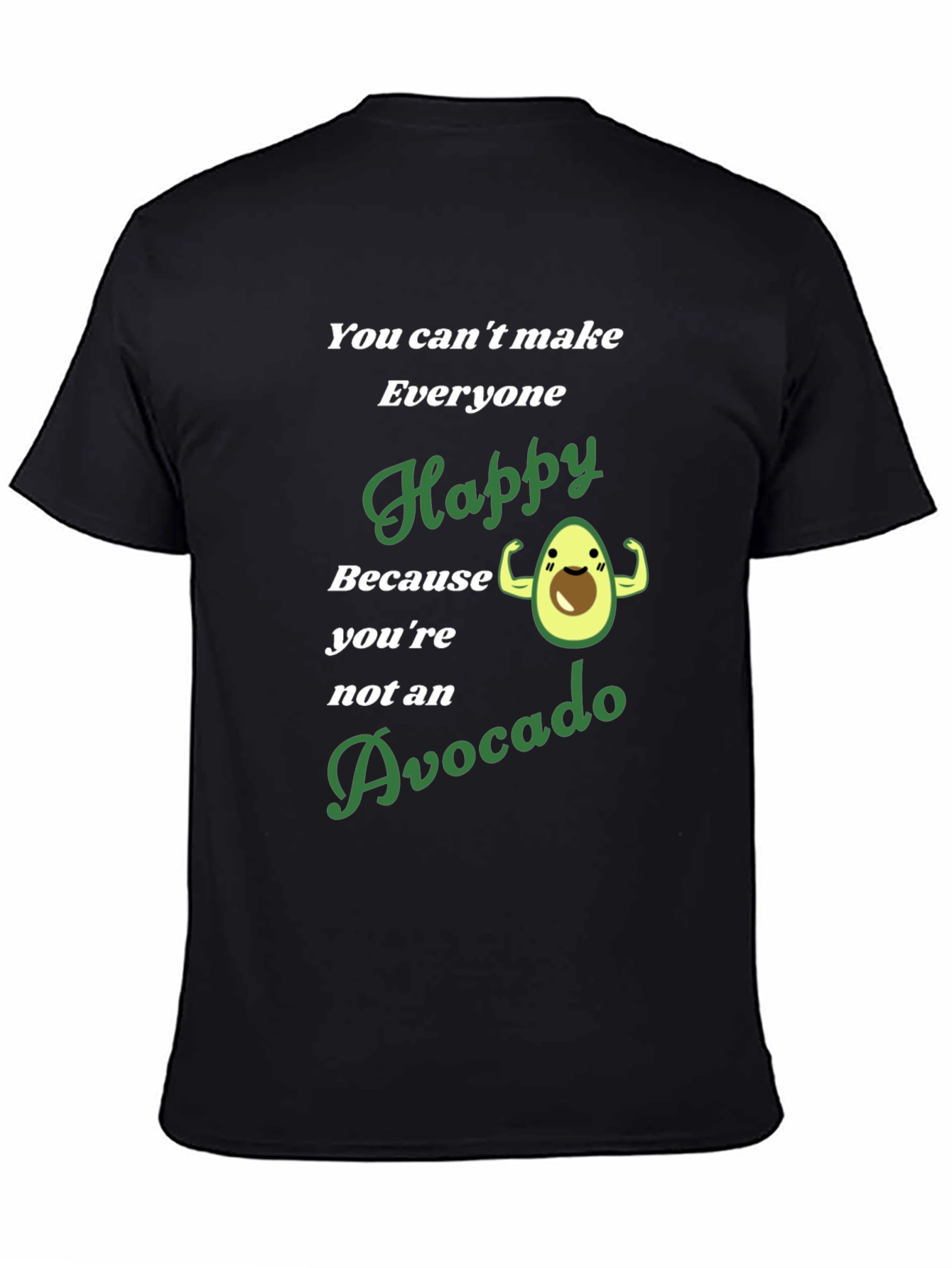 Avocado Happy Graphic T-Shirt - Mens Black Tee