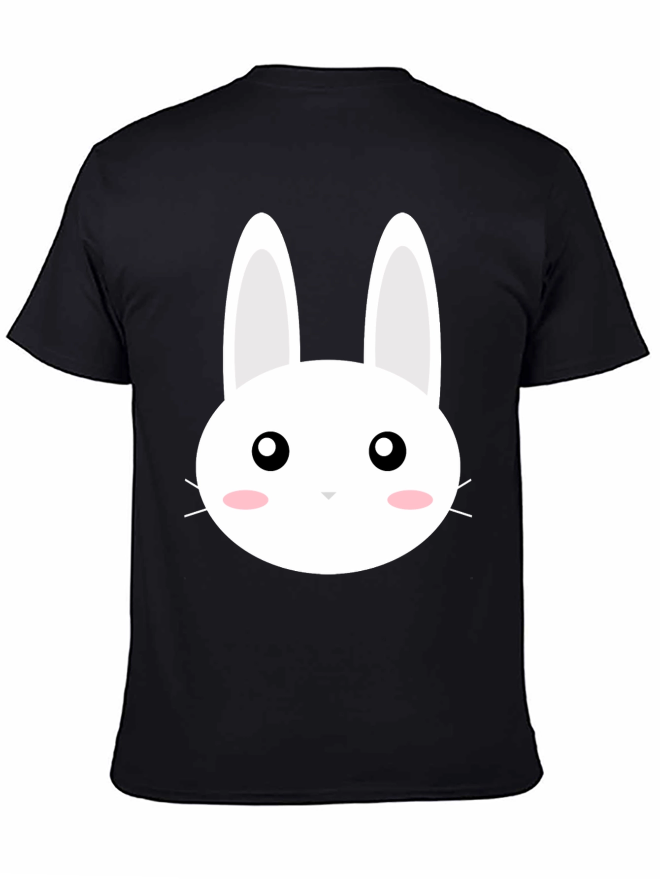 Cute Bunny Graphic Black T-Shirt
