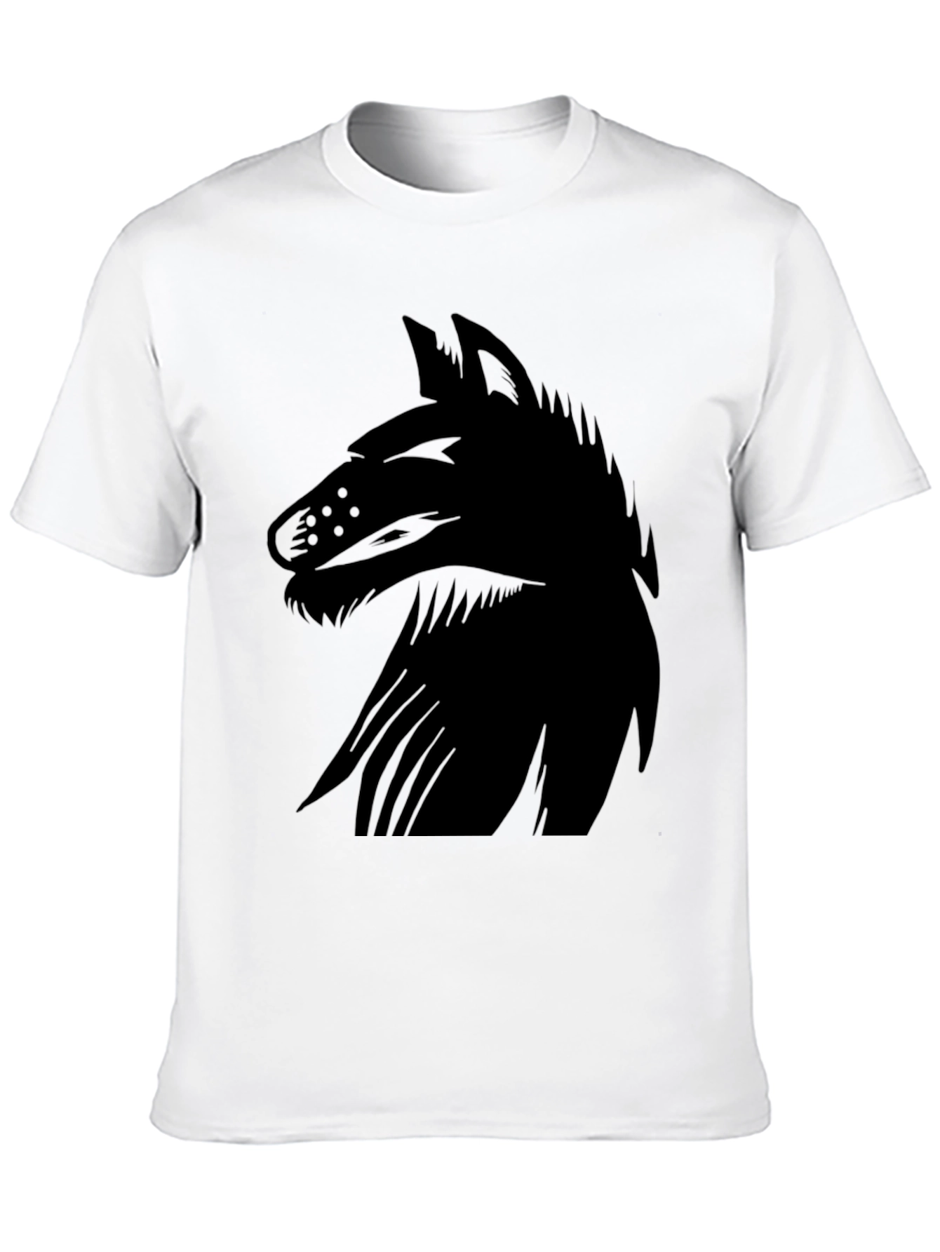 Mens Black Wolf Graphic Tee