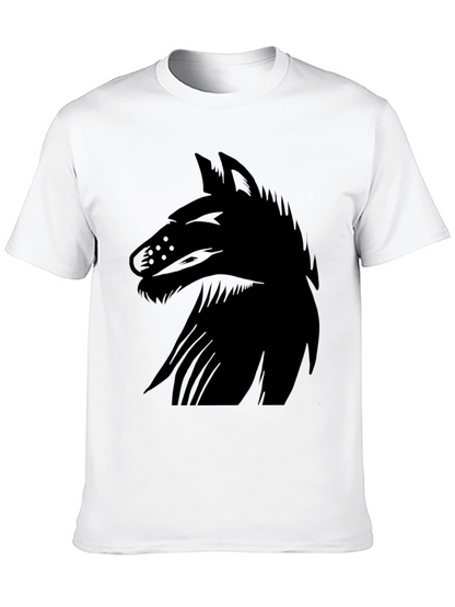 Mens Black Wolf Graphic Tee