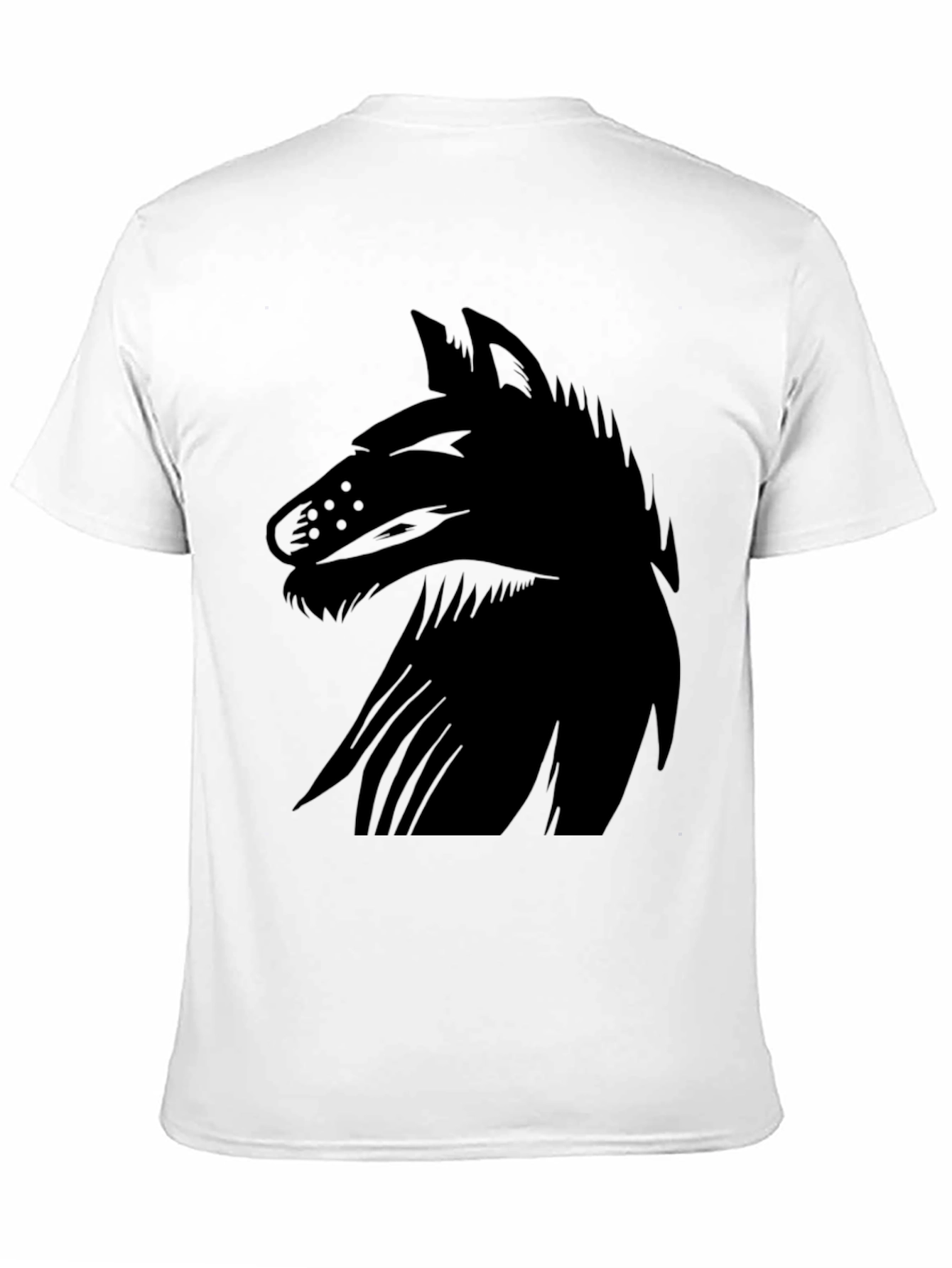 Mens Black Wolf Graphic Tee