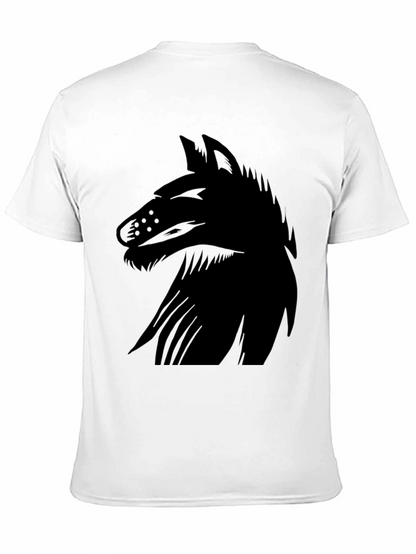 Mens Black Wolf Graphic Tee
