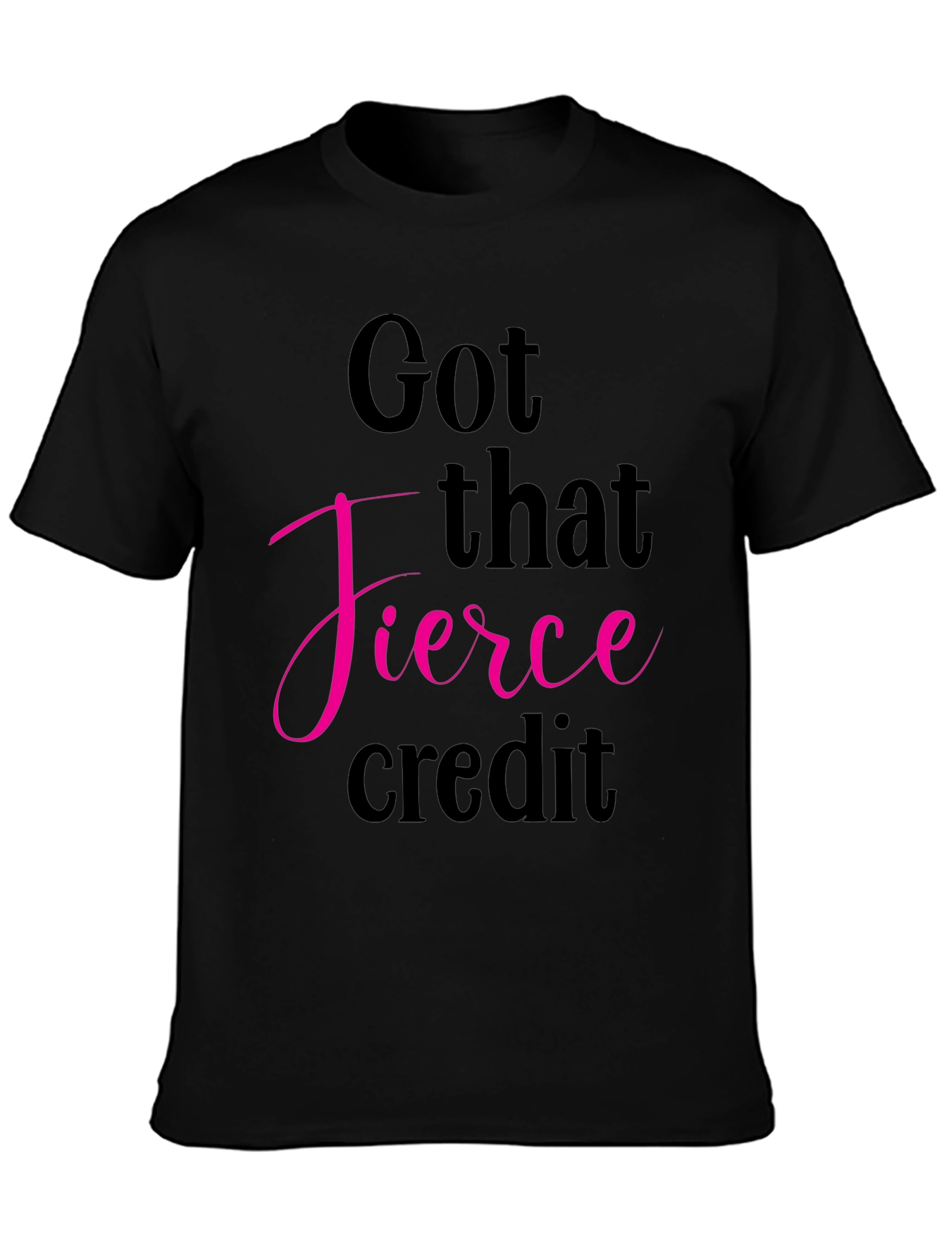 Fierce Credit Graphic Tee - Stylish Black T-Shirt