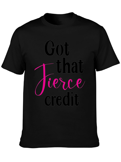 Fierce Credit Graphic Tee - Stylish Black T-Shirt