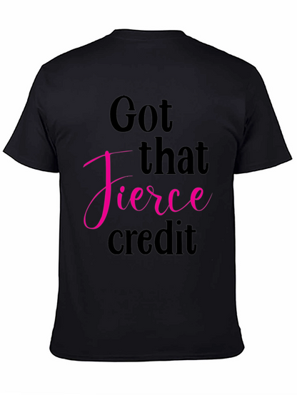 Fierce Credit Graphic Tee - Stylish Black T-Shirt