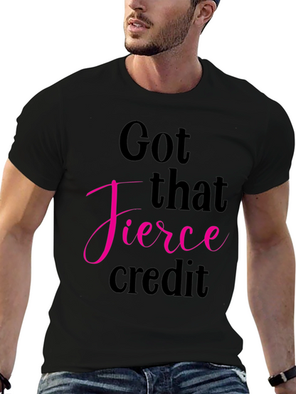 Fierce Credit Graphic Tee - Stylish Black T-Shirt