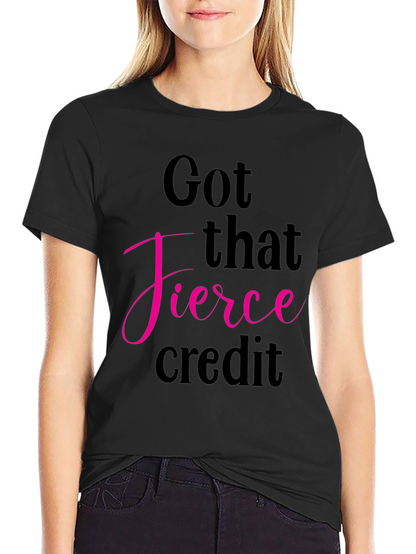 Fierce Credit Graphic Tee - Stylish Black T-Shirt