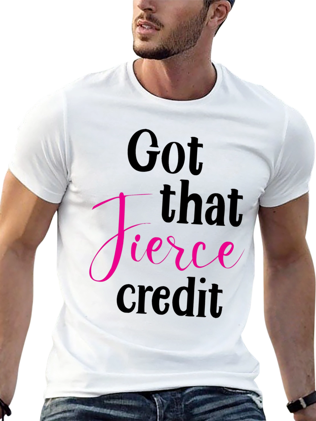 Fierce Credit Graphic Tee - Stylish Black T-Shirt