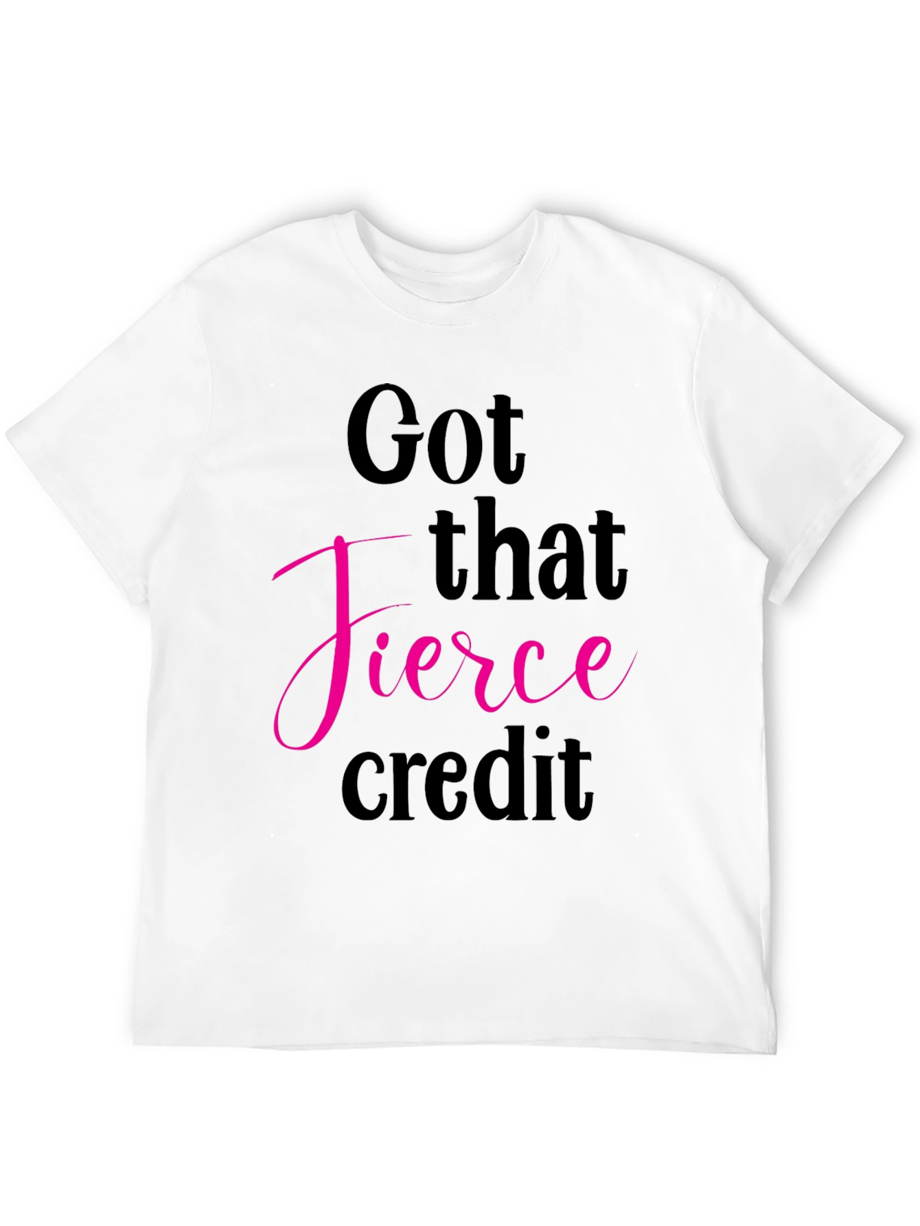 Fierce Credit Graphic Tee - Stylish Black T-Shirt