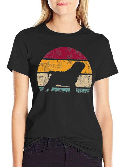 Retro Dog Silhouette Graphic T-Shirt