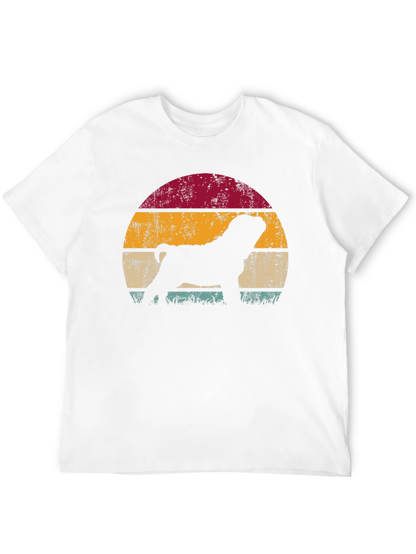 Retro Dog Silhouette Graphic T-Shirt