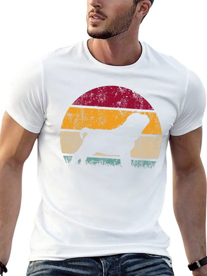 Retro Dog Silhouette Graphic T-Shirt