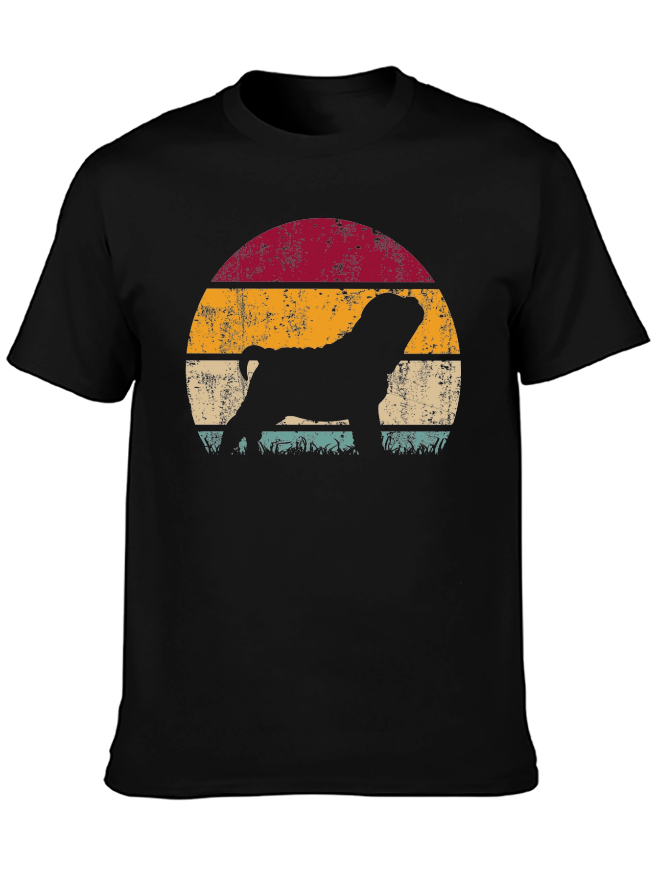 Retro Dog Silhouette Graphic T-Shirt