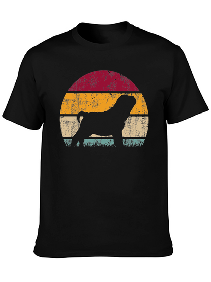 Retro Dog Silhouette Graphic T-Shirt
