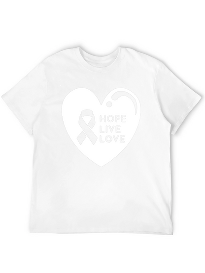 Hope Live Love Ribbon Heart T-Shirt