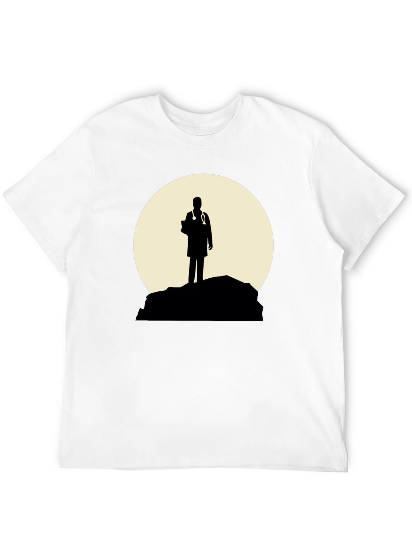 Doctor Silhouette Graphic T-Shirt - Black