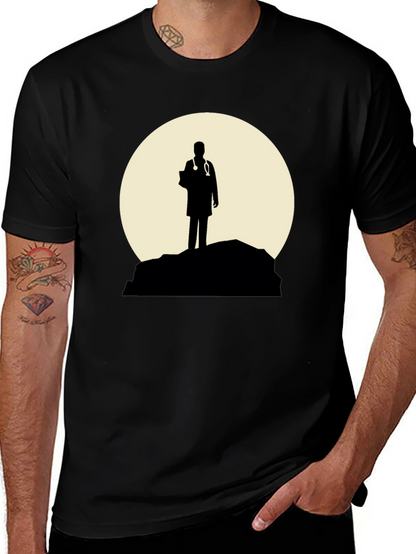 Doctor Silhouette Graphic T-Shirt - Black