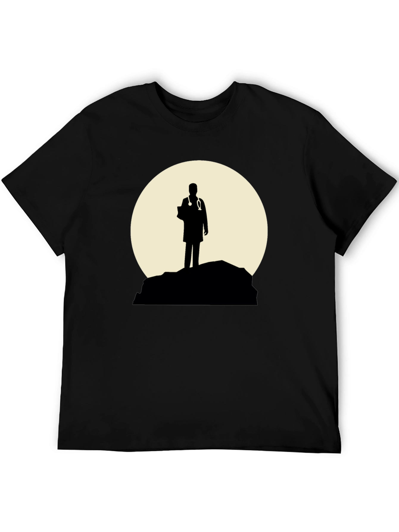 Doctor Silhouette Graphic T-Shirt - Black