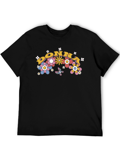 Retro Floral DONNA T-Shirt - Black