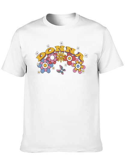 Retro Floral DONNA T-Shirt - Black