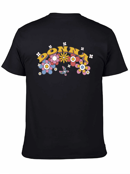 Retro Floral DONNA T-Shirt - Black
