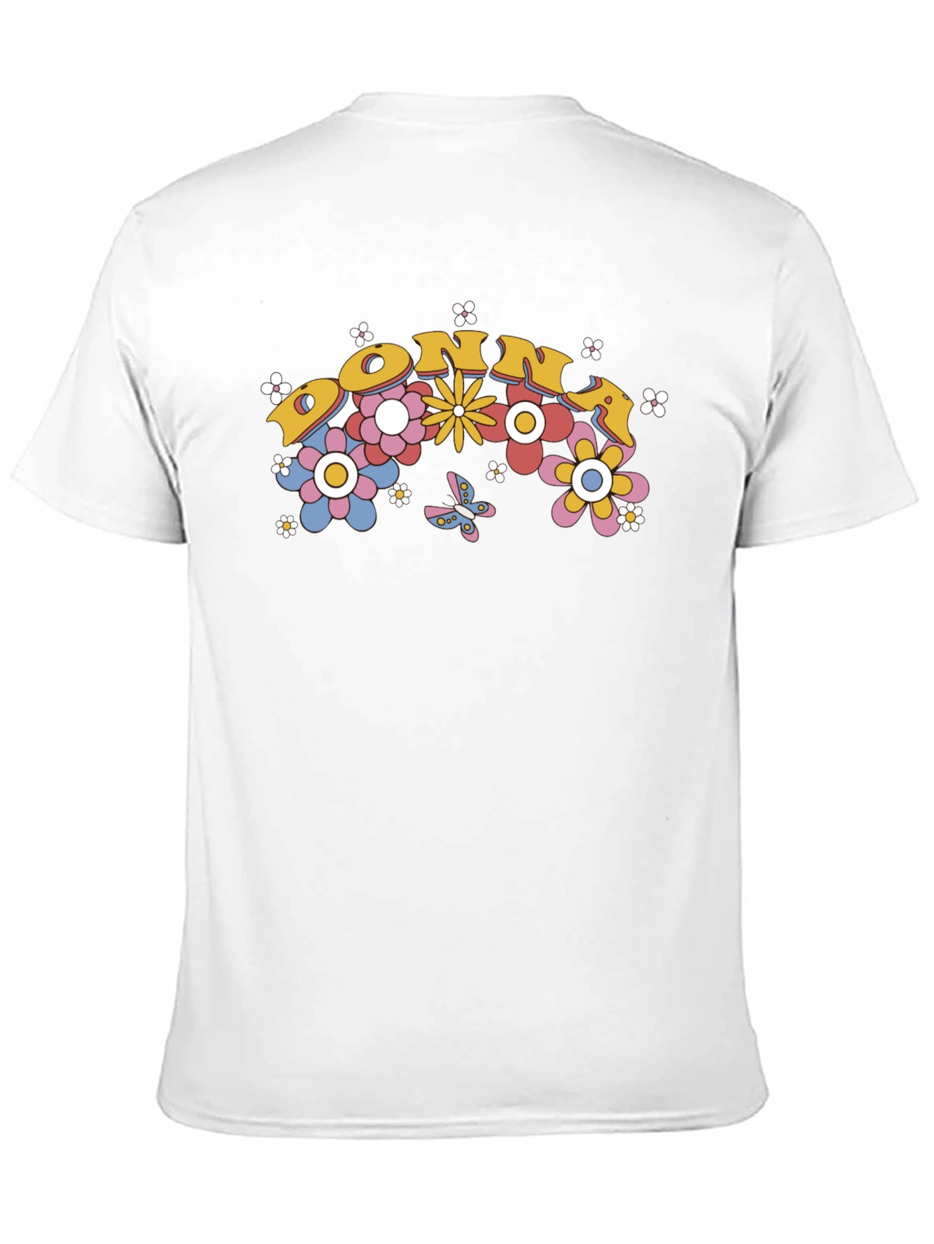 Retro Floral DONNA T-Shirt - Black