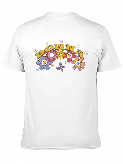Retro Floral DONNA T-Shirt - Black
