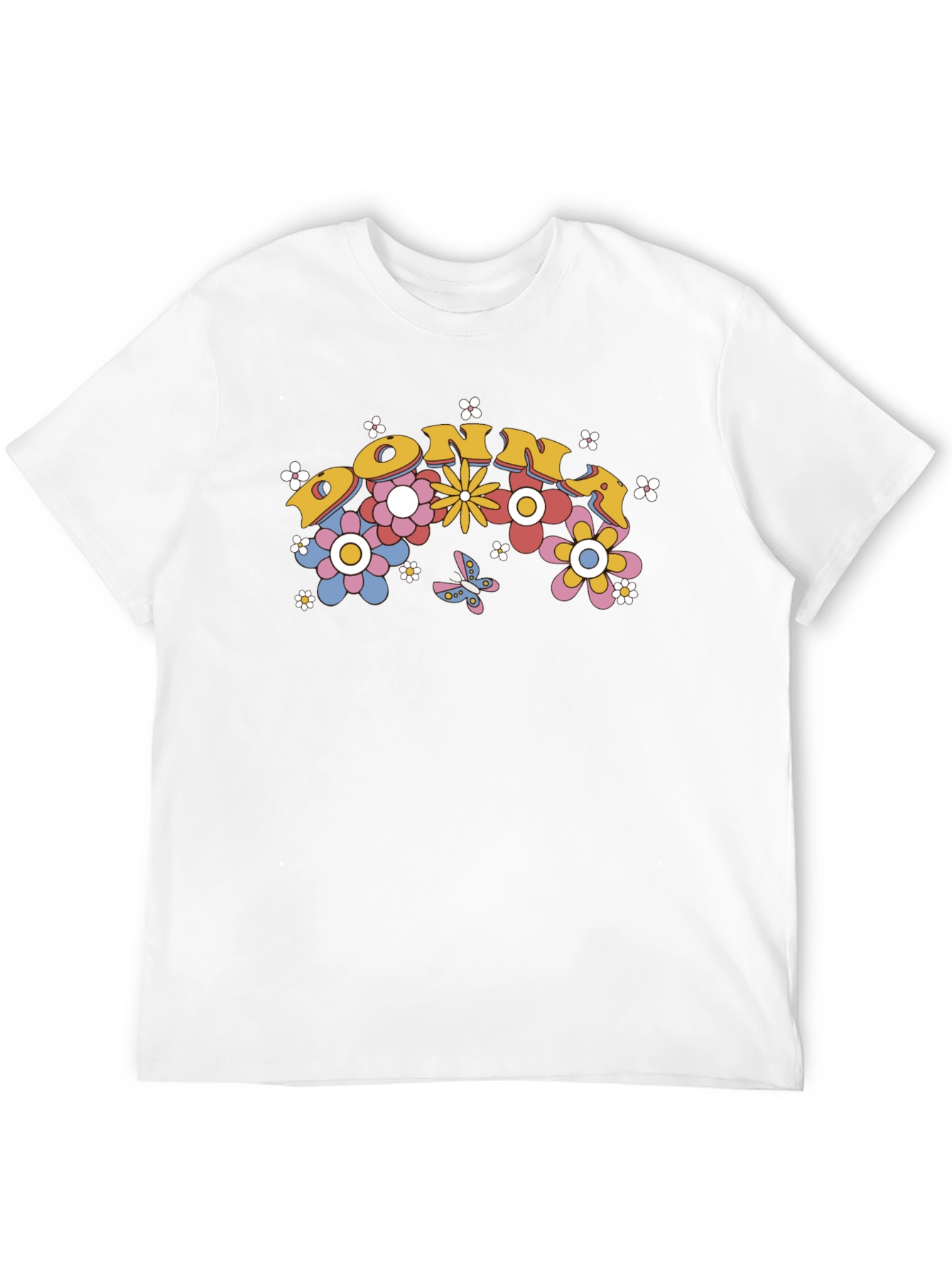 Retro Floral DONNA T-Shirt - Black