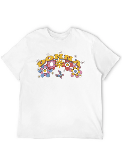 Retro Floral DONNA T-Shirt - Black