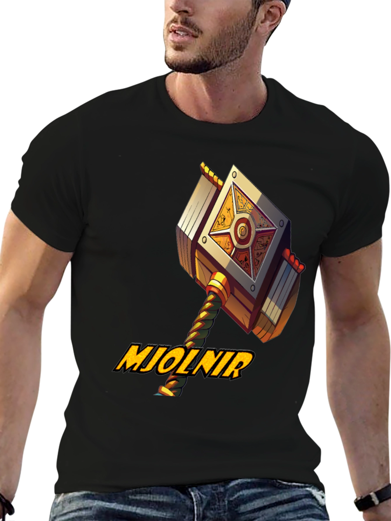 Mjolnir Hammer Graphic T-Shirt - Unique Design