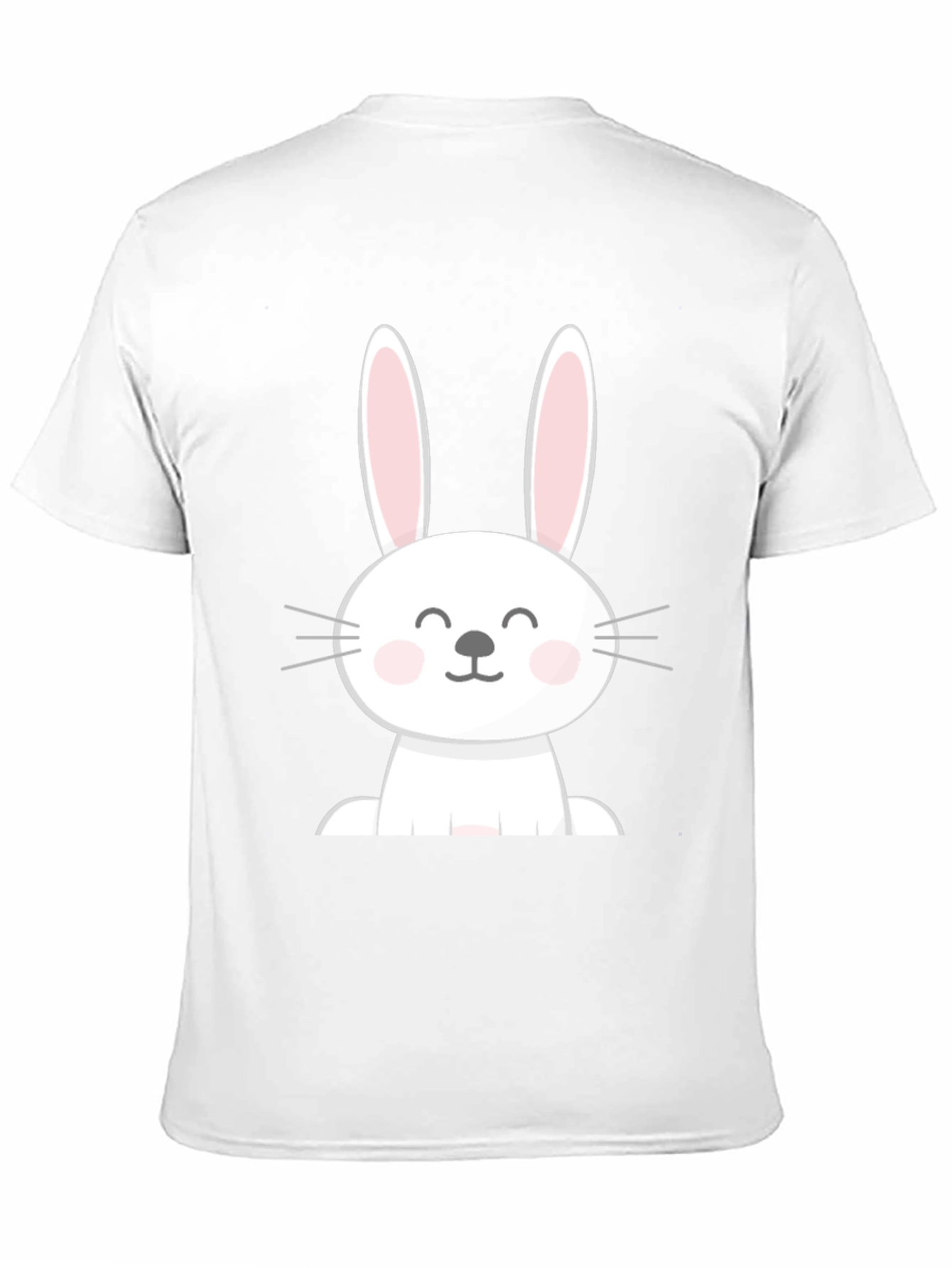 Cute Easter Bunny Graphic Tee - Black Cotton Blend