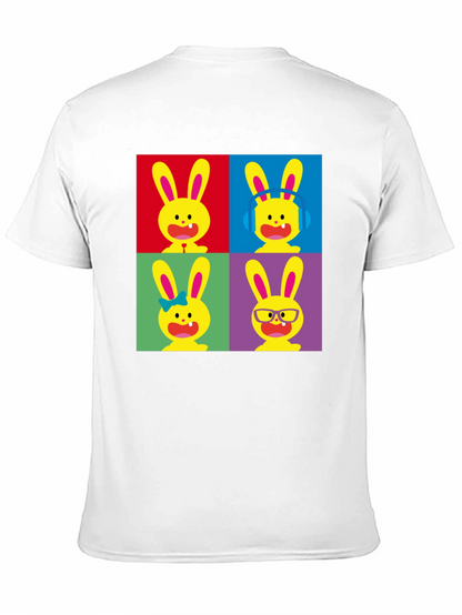 Pop Art Bunny Black T-Shirt