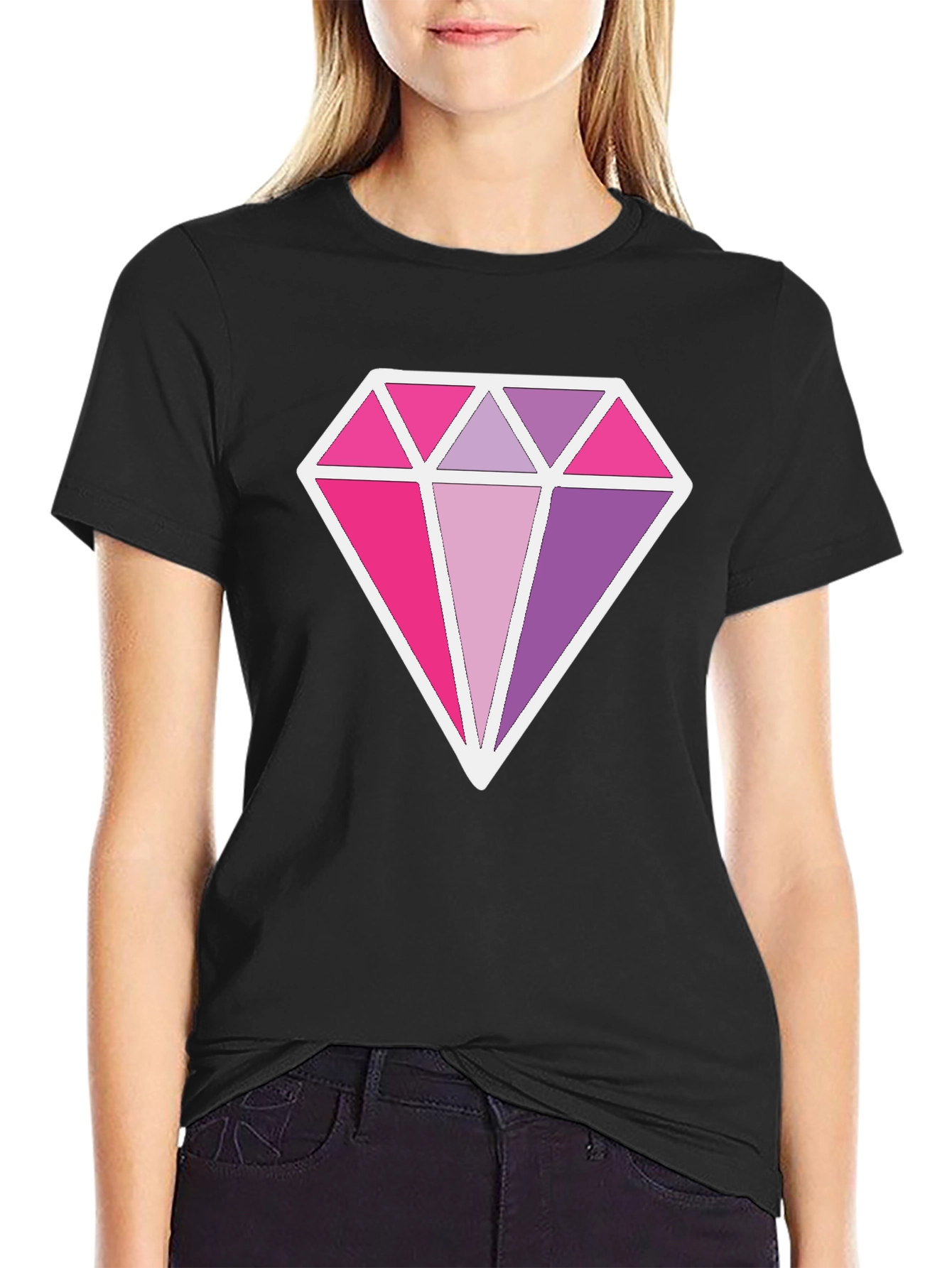 Diamond Prism Graphic Black T-Shirt