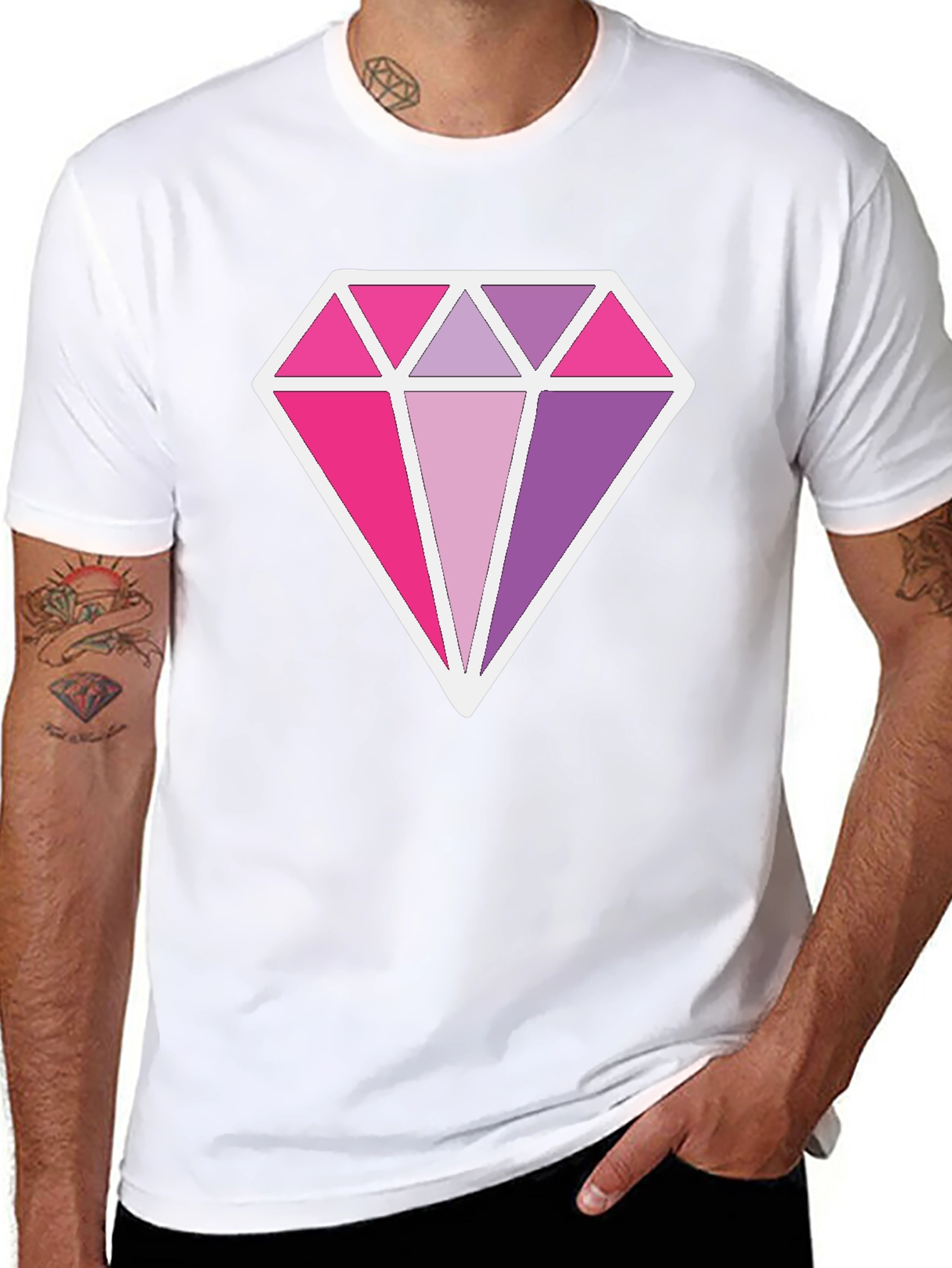 Diamond Prism Graphic Black T-Shirt