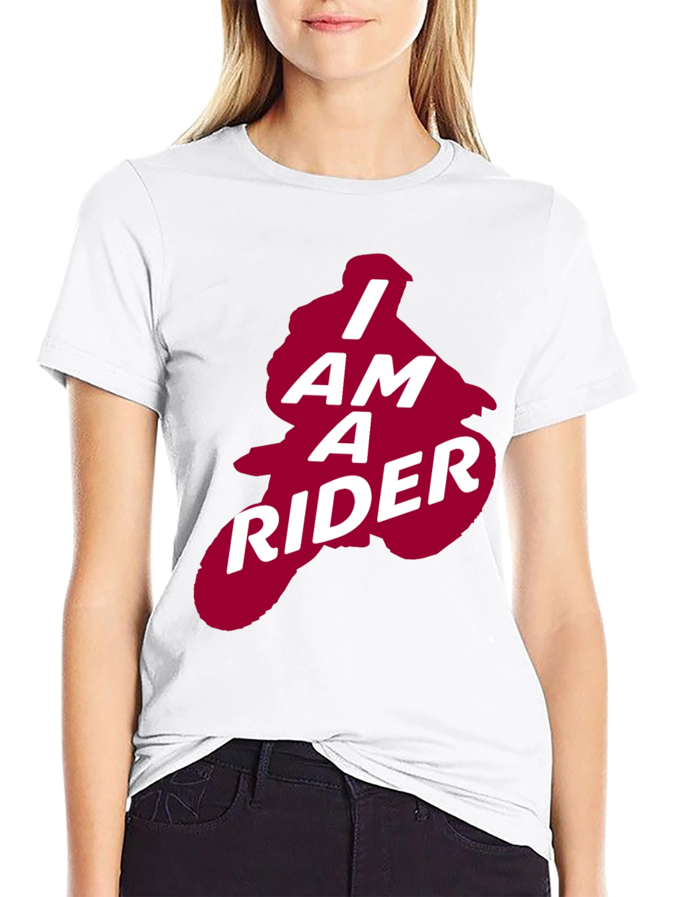 I Am A Rider Graphic Tee - Black