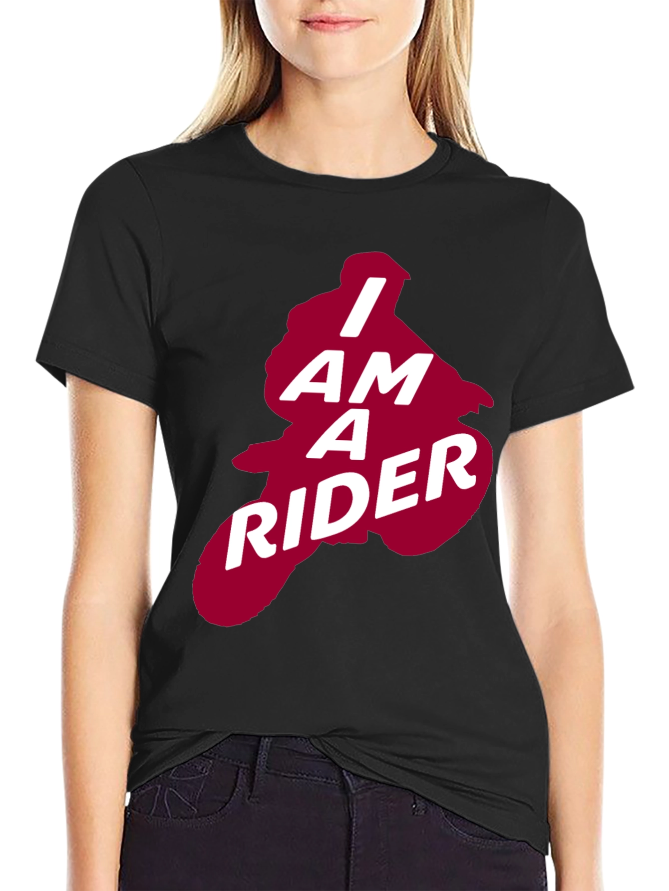 I Am A Rider Graphic Tee - Black