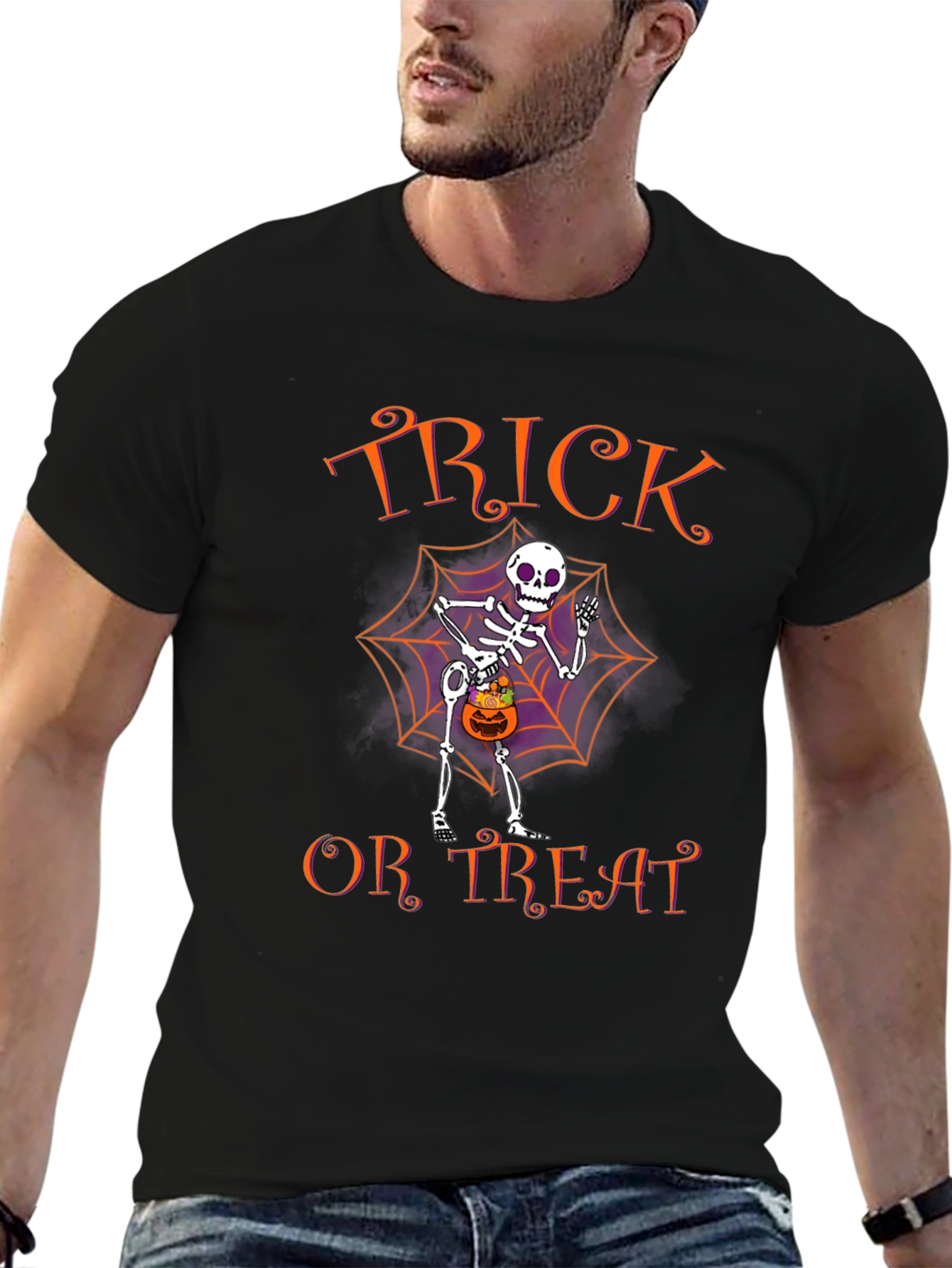 Halloween Skeleton T-Shirt - Trick or Treat