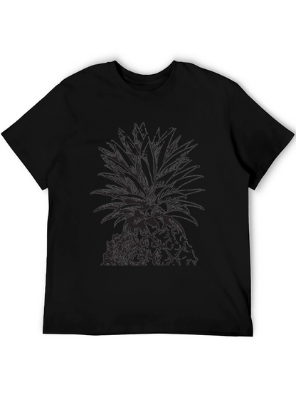 Mens Black Pineapple Graphic Tee