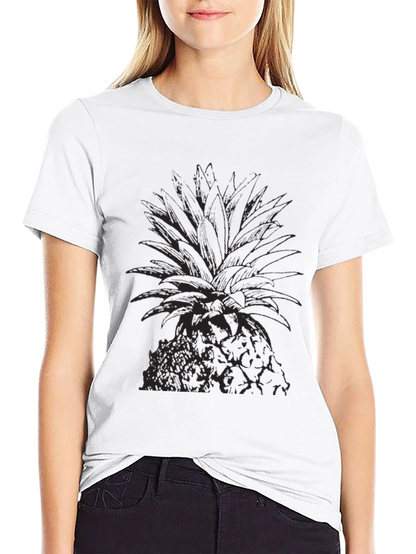Mens Black Pineapple Graphic Tee