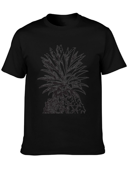Mens Black Pineapple Graphic Tee