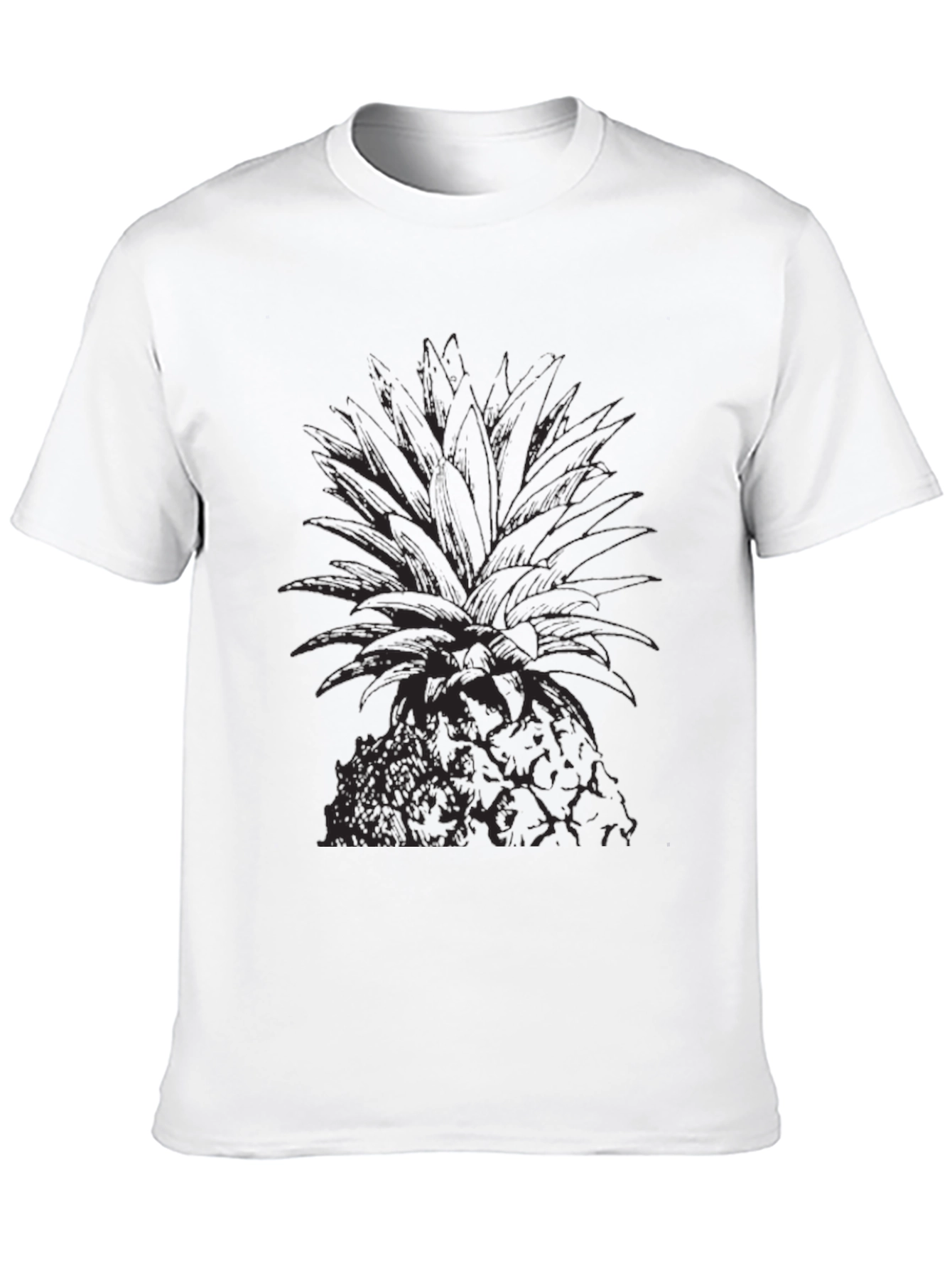 Mens Black Pineapple Graphic Tee