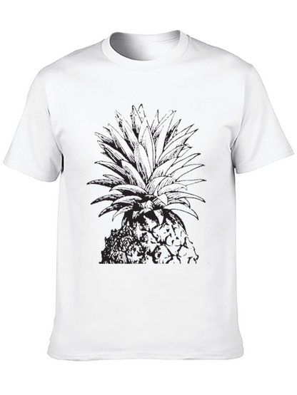 Mens Black Pineapple Graphic Tee