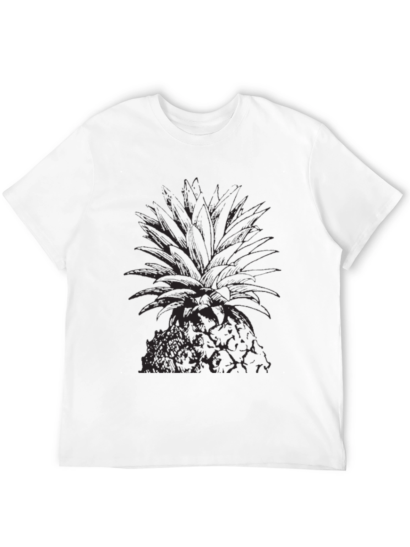 Mens Black Pineapple Graphic Tee