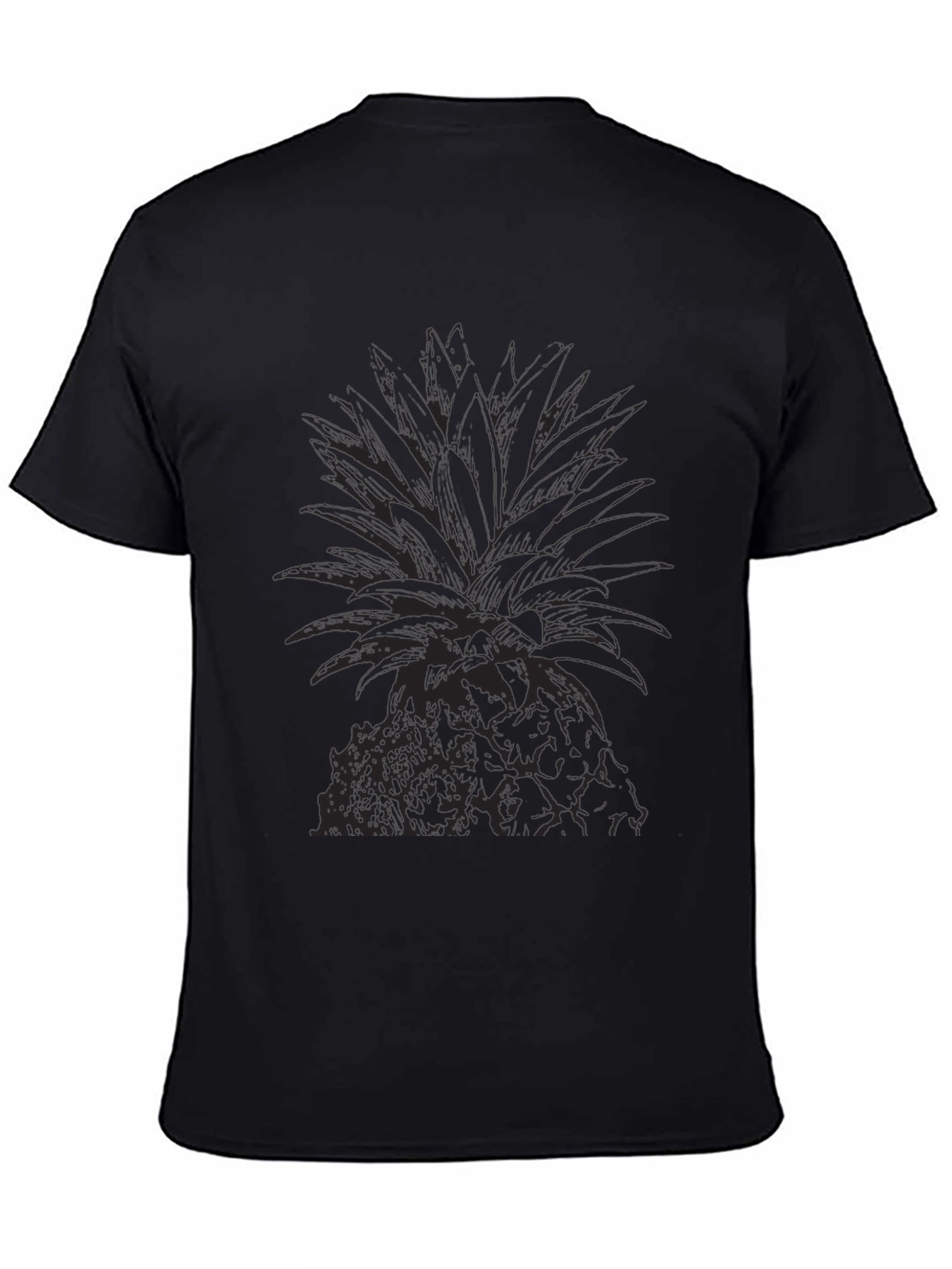 Mens Black Pineapple Graphic Tee