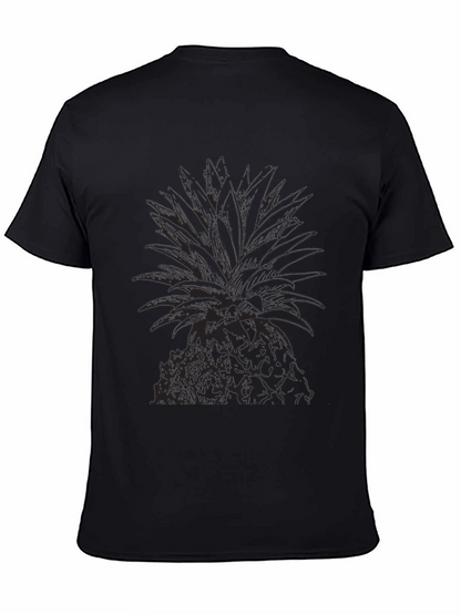 Mens Black Pineapple Graphic Tee